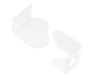 Garneck Palette di Trucco Trasparenti in Acrilico 2 Pezzi Ergonomiche per Miscelare Fondotinta e Ombretti, Leggere e Portatili, per Uso Professionale e Personale