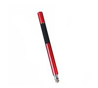 Garneck Penna Stilo Capacitivo Punta Disco Trasparente e Fibra per Touch Screen Adatta Tablet e Cellulari Design Elegante Colore Rosso