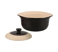 Garneck Pentola in Argilla Senza Smalto con Manici Doppia Presa Resistente Alte Temperature per Cottura Stufati Zuppe e Brodi Pentola da Cucina Tradizionale per Uso Domestico e