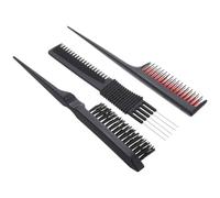 Garneck Pettini Per Capelli Uomo Pettini Coda Di Topo Per Riga Pettine Dentato Fine Per Cotonare e Districare Set Completo Per Styling Domestico e Professionale