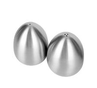 Garneck Piccolo saliera per uova in acciaio inox - Mini dispenser per spezie in design uovo di Pasqua per sale e pepe - ideale per la cucina e come accessorio decorativo per Pasqua