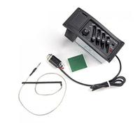 Garneck Pickup Preamplificatore Per Chitarra Acustica Equalizzatore Bande Piezoelettrico Sotto La Selletta Controllo Volume e Indicatore Batteria Scarica Cavo Jack Incluso
