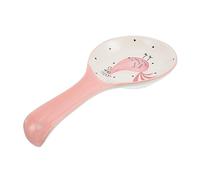 Garneck Porta Cucchiaio come Poggia Cucchiai Pratico e Facile da Pulire in Ceramica Rosa Supporto Stabile per Utensili da Cucina per Piano Cottura