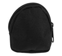 Garneck Portamonete Mini con Cerniera Oxford Nero, Portamonete Compatto con Moschettone per Monete, Chiavi e Carte, Custodia Portatile per Attività All’aperto e Viaggi