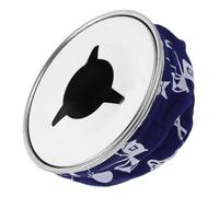 Garneck Posacenere da Barca Antivento in Acciaio Inox, Portatile e Compatto, per Sigari su Yacht e Patio, Design a Sacco di Fagioli Blu