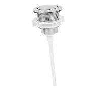 Garneck Pulsante Unico per Wc Rotondo in ABS, Argento, Facile da Sostituire, Installazione Comoda, per Cassetta Acqua e Vaschetta Water