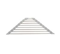 Garneck Scolapiatti Angolare in Acciaio Inox 304 Porta Spugna da Appendere, Stendino Triangolare Pieghevole per Lavello Cucina, Organizer Salvaspazio per Asciugatura Rapida Utensili