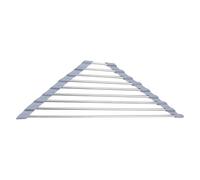 Garneck Scolapiatti Triangolare in Acciaio Inossidabile Scolaposate da Lavello Resistente alla Ruggine Ripiano Pieghevole per Cucina Compatto Scolatoio per Piatti e Verdure Grigio