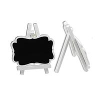 Garneck Set 10 Mini Lavagne in Legno Bianche Cavalletto, Lavagnetta Cancellabile Riutilizzabile, Per Decorazioni Feste, Matrimoni, Attività Creative Per Ragazzo Ragazza