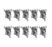 Garneck Set 10 Pezzi Perline per Chioma Dreadlocks in Metallo Argentato Anelli per Barba Uomo, Gioielli Vichinghi per Dread Personalizzati, Accessori per Trecce e Extension Adatti a Feste