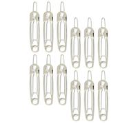 Garneck Set 12 Mollette per Chioma Donna a Forma di Spilla da Balia in Lega Argento, Fermagli Resistenti per Tenere i Chioma Durante Lavaggio del Viso