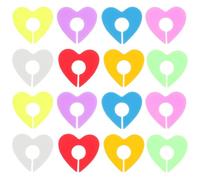 Garneck Set 2 Pezzi Segnabicchieri in Silicone a Forma di Cuore, 16 Marcatori Riutilizzabili per Bicchieri da Vino, Etichette Resistenti al Calore al Freddo per Feste e Bar