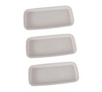 Garneck Set 3 Pezzi Vassoi per Vasi da Balcone in Plastica Beige 27x10,5 Cm, Basi Antiperdite per Fioriere da Giardinaggio - Supporti per Vasi Interni Ed Esterni Anti-tracimazione