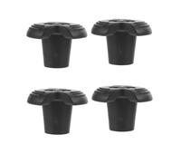 Garneck Set 4pezzi Cuscinetti Antiscivolo per Stampelle in Gomma Inserto in Metallo, Protezione per Piedi di Stampella su Pavimenti Durie Parquet