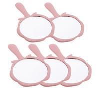 Garneck Set 5pezzi Specchi da Borsetta a Forma di Rosa per Ragazze Specchio Portatile da Viaggio in Plastico Riflessi Chiari per Trucco Quotidiano