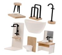 Garneck Set Completo Di Accessori Per Bagno in Miniatura Per Casa Delle Bambole - 112 Pezzi Di Alta Qualità Per Doccia e Arredamento Scala - Vivaci e Dettagli Realistici