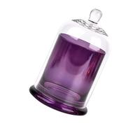 Garneck Set Copritazza in Vetro Trasparente Coperchio per Aromi Tazza per Profumazione Ambientale e Decorazione Casa Diametro 10 CM Design Elegante Fiori Secchi