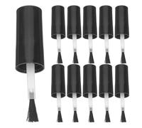 Garneck Set da 20 Pezzi Tappi di Ricambio per Bottiglie di Smalto con Pennello Integrato Piccoli Tappi per Unghie con Copertura Nera Accessori per Manicure e Smalto Gel per Saloni di