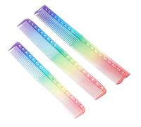 Garneck Set da 3 Pettini per Taglio Chioma Professionali Pettine a Denti Fini Resistente Alte Temperature Spazzola per Chioma da Viaggio Unisex per Styling e Cura Quotidiana