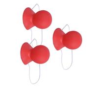 Garneck Set di 3 naselli da clown rossi, per naso da clown con elastico, ideali per costumi e cosplay, perfetti per il circo o il carnevale