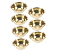 Garneck Set di 7 ciotole tibetane per sacrifici, per sacrifici, per tempio, per acqua, per bruciare l'incenso, in ottone dorato, per sacrificio manuale