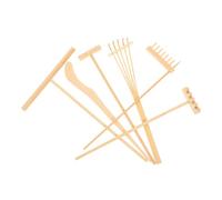 Garneck Set Di Accessori Per Giardino Zen in Bambù - Mini Rastrello Decorativo Per Sabbia e Piante - Strumenti Per Creare Ambienti Zen e Rilassanti Da Tavolo