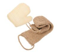 Garneck Set Guanto Esfoliante e Scrubber per la Schiena in Juta 2 Pezzi Lavaschiena per Doccia Uomo e Donna Kit Compatto per Bagno e Vasca Scrub Profondo e Bolle Ricche