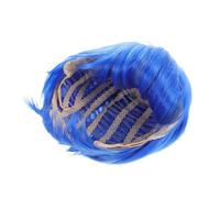 Garneck Sintetica Corta Blu Per Ragazzo Ragazza Cosplay Anime Con Frangia Accessori Per Travestimenti Costumi Per Ragazzi e Ragazze Feste Di Halloween