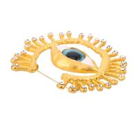 Garneck Spilla con Scritta e Malocchio Portafortuna Ciondolo per Donna Accessori per Abiti Formali Feste di Matrimonio Zaino Cardigan Scialle Sciarpa Fibbia