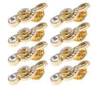 Garneck Spilla da Bavero Musicale Strass, Set 8 Pezzi, Design Coreano Leggero e Resistente, Accessorio Moda per Abbigliamento Femminile e Maschile, per Eventi Formali e Uso Quotidiano