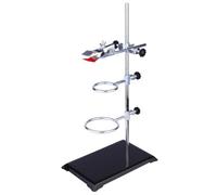 Garneck Supporto da Laboratorio in Ferro Standard con Base Quadrata Antiscivolo Kit per Esperimenti Chimica e Struttura Robusta in Metallo Staffa per Provette e Apparecchiature
