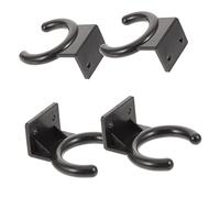 Garneck Supporto Facile da Installare per Microfono da Parete in Plastica 4 Pezzi Nero Fissaggio Sicuro per Microfoni, per Casa e Hotel
