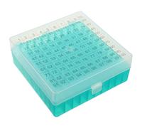 Garneck Supporto per Microtubi da Laboratorio in Pp Verde, Capacità 100 Pozzetti con Coperchio, Design Impilabile, Adatto per Tubi da 1.8/2ml, Resistenza a Basse Temperature e Stabilità