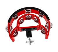 Garneck Tamburello Robusto a Doppio Strato Per Strumenti a Percussione, Con Sonagli Metallici e Bordo in Gomma Resistente Agli Urti, Accessorio Musicale Leggero Per Batteria e Spettacoli Teatrali