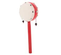 Garneck Tamburo Tradizionale a Sonagli Per Bambini, Giocattolo in Pelle Di Pecora, Portatile Per Neonato, Sollievo e Sviluppo Motorio