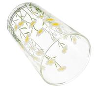 Garneck Tazza Vetro Decorativa con Motivo Fragole Bicchiere Grande Capacità Multiuso per Latte Caffè Tè e Succhi Design Semplice e Resistente Regalo per Donne