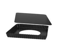 Garneck Teglia Pizza Quadrata Acciaio Al Carbonio con Rivestimento Antiaderente e Rimovibile Teglia Profonda per Forno per Cottura Uniforme e Rilascio Facile per Pizze e Torte Fatte Casa