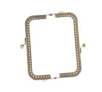 Garneck Telaio per Borsa Quadrato 12,5cm in Metallo Incisione Floreale e Perline Decorative, Accessori per Realizzazione Borse Fai da Te, Adatto a Creazioni Artigianali e Portamonete