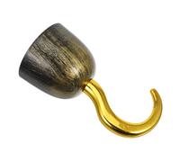 Garneck Uncino Pirata Per Costume Di Capitan Uncino Con Cappello e Benda - Accessorio Per e Adulti - Ideale Per Feste Di Halloween e Cosplay Gancio in Plastica Resistente Unico e