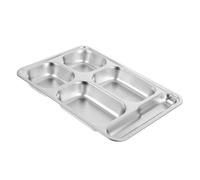 Garneck Vassoio Da Pranzo in Acciaio Resistente Con Scomparti Profondi e Divisori Per Adulti Resistente e Impilabile Per Controllo Porzioni e Uso Quotidiano