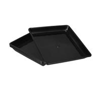 Garneck Vassoio Quadrato per Vaso da Pianta 5 Pezzi, in Plastica | PP Nero, Protegge Pavimenti e Terra, Uso Interno o Esterno, per Erbe, Cassette e Spostamenti Semplici