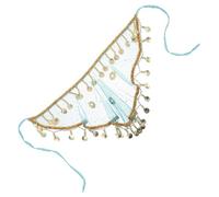 Garneck Velo per Danza del Ventre Indiano in Chiffon Sciarpa per Viso con Frange Accessorio per Costumi da Ballo per Spettacoli e Feste di Cosplay