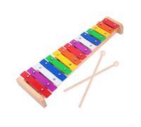 Garneck Xilofono Legno Naturale con Barre Metallo Musicale per Sviluppo Sensoriale e Coordinazione Occhio Mano Educativo per Piccoli