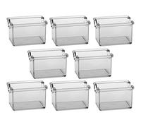 Garnet 9000 Porta bustine di Zucchero da Bar per tavolino in plastica - Trasparente - Lavabile in lavastoviglie-Set da 8 pz-Made in Italy