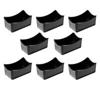 Garnet 9001 Porta bustine di Zucchero da Bar per tavolino in plastica - Nero- Lavabile in lavastoviglie-Set da 8 pz-Made in Italy