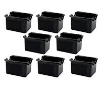 Garnet - Porta bustine Zucchero in plastica da Bar - Per tavolino - Nero - Lavabile in lavastoviglie - Set da 8 pz - 100% Made in Italy