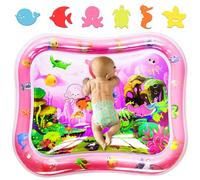GARNHLOB Tappetino ad acqua per bambini, grande, 95 x 76 cm, gonfiabile sicuro, per neonati e bambini con animali dell'oceano, tappetino sensoriale per neonati, per apprendere, giocare e educare