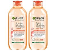 Garnier - Acqua Micellare All in 1 Peeling Dolce - 1% PHA & Acido Glicolico - Esfoliante & Lisciante - Per tutti i tipi di pelle - Senza risciacquo - Formula Vegan & Ipoallergenico - 400 ml
