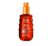GARNIER Ambra solare Ideal Bronze - Olio protettivo Sublimatrice SPF 50+ - Nutre e abbronzanti - Vitamina E & Burro di Karité - Vegan & Cruelty Free - Tutti i tipi di pelle - 150 ml