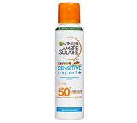 GARNIER Ambra solare - Nebbia anti-sabbia per bambini FPS 50+ - Alta protezione solare - protegge dai raggi UVA, UVB e UVA lunghi, resistente all'acqua, a base di ceramiche, pelli sensibili, 150 ml